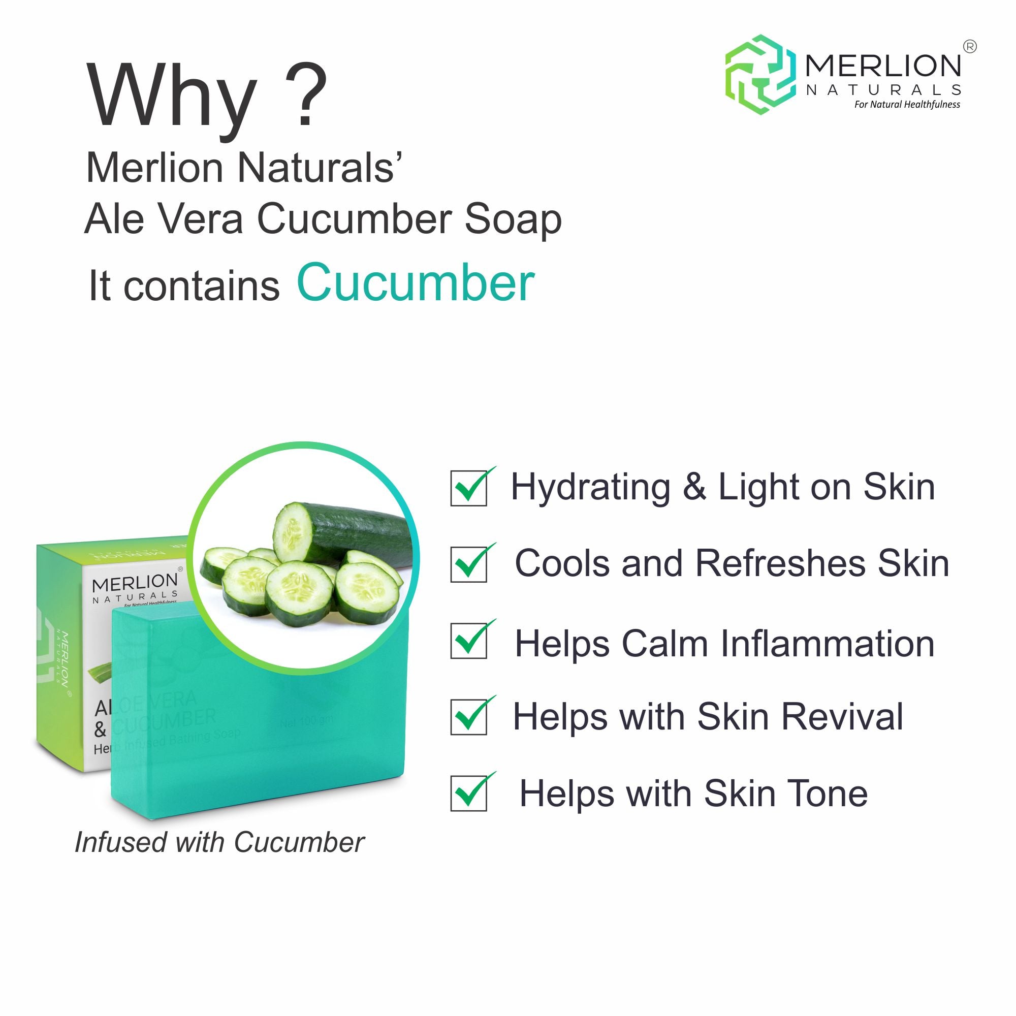Aloe Vera and Cucumber Glycerine Soap (100gm x 3)