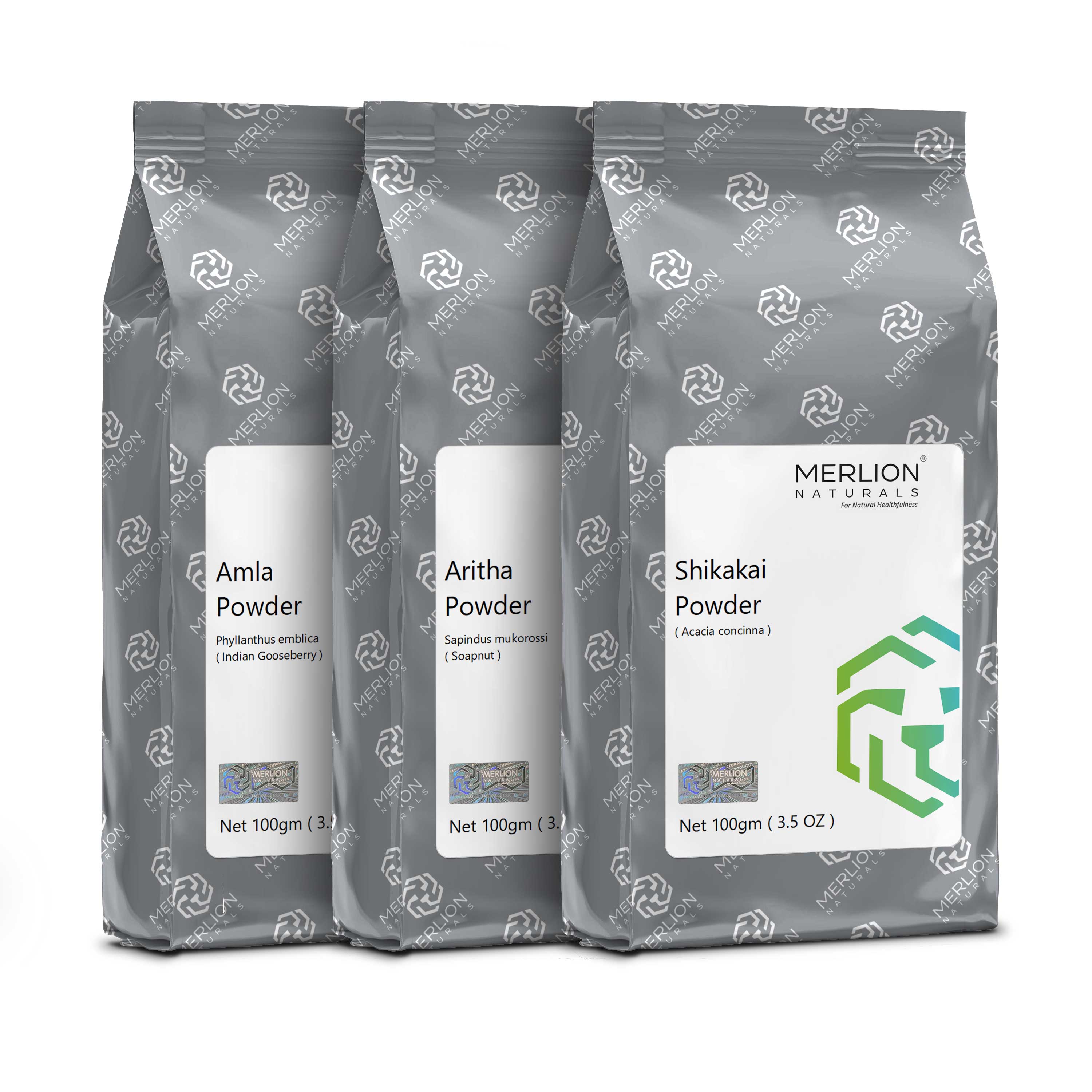 Amla, Aritha and Shikakai Powder | Powder Shampoo | 3 x 100gm