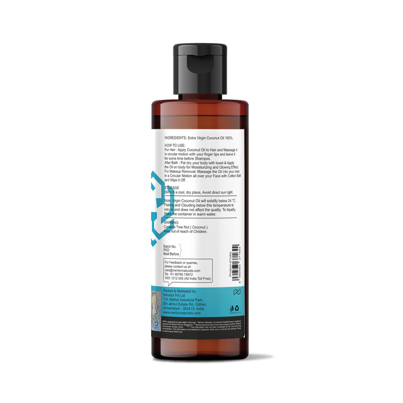 Extra Virgin Coconut Oil | Cold Pressed | 200ml