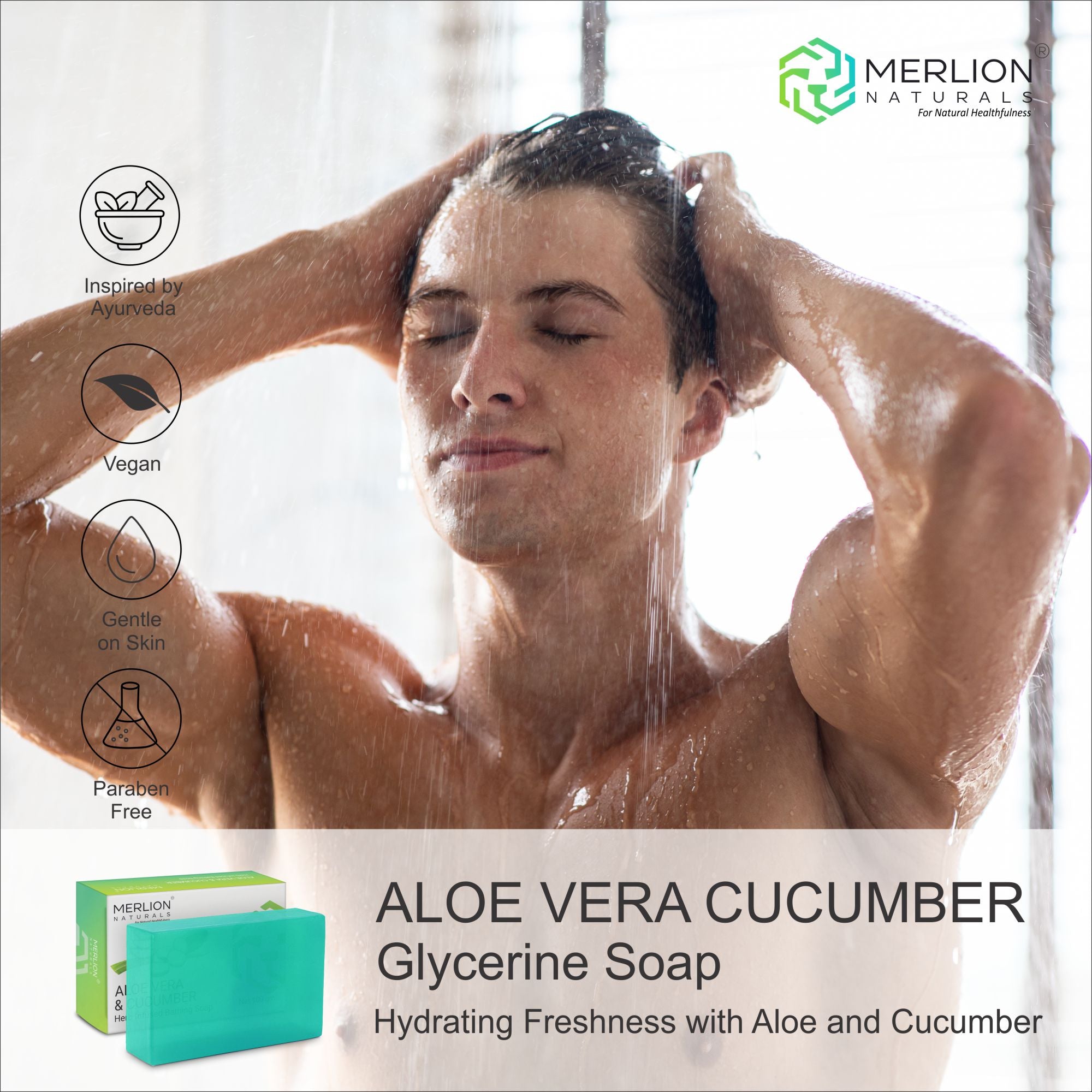 Aloe Vera and Cucumber Glycerine Soap (100gm x 3)