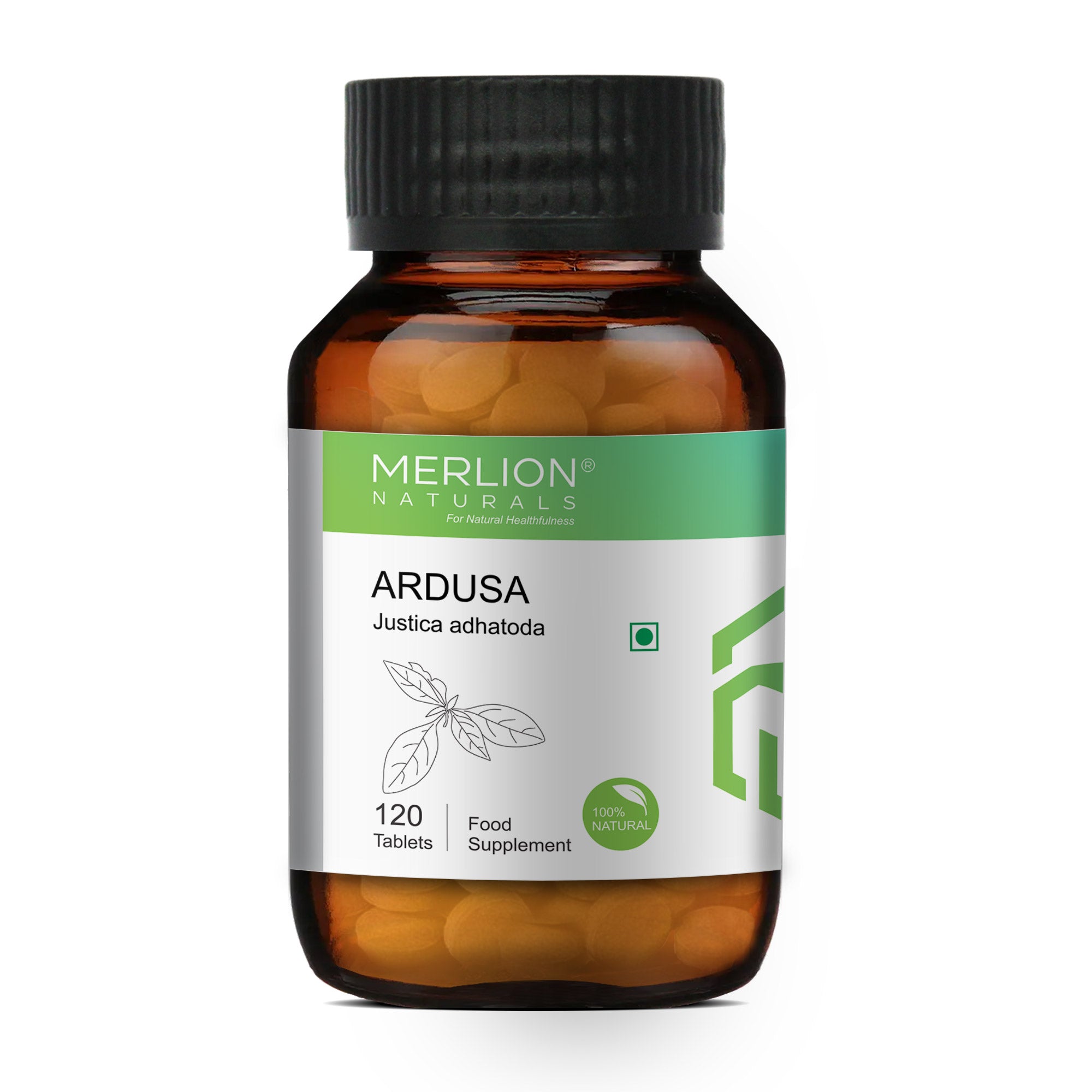 Merlion Naturals Ardusa Tablets 500mg (120 Tablets), Front View view, Respiratory Health, Cough Relief, Anti-inflammatory
