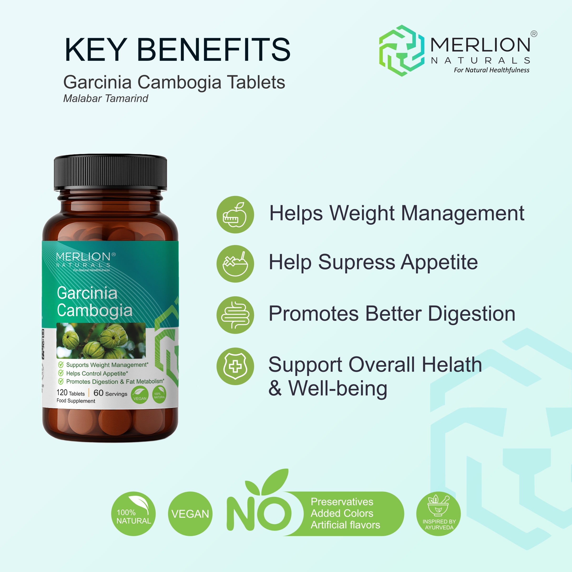 Garcinia Cambogia Extract Tablets | Vrikshamla / Garcinia gummi-gutta | 500mg