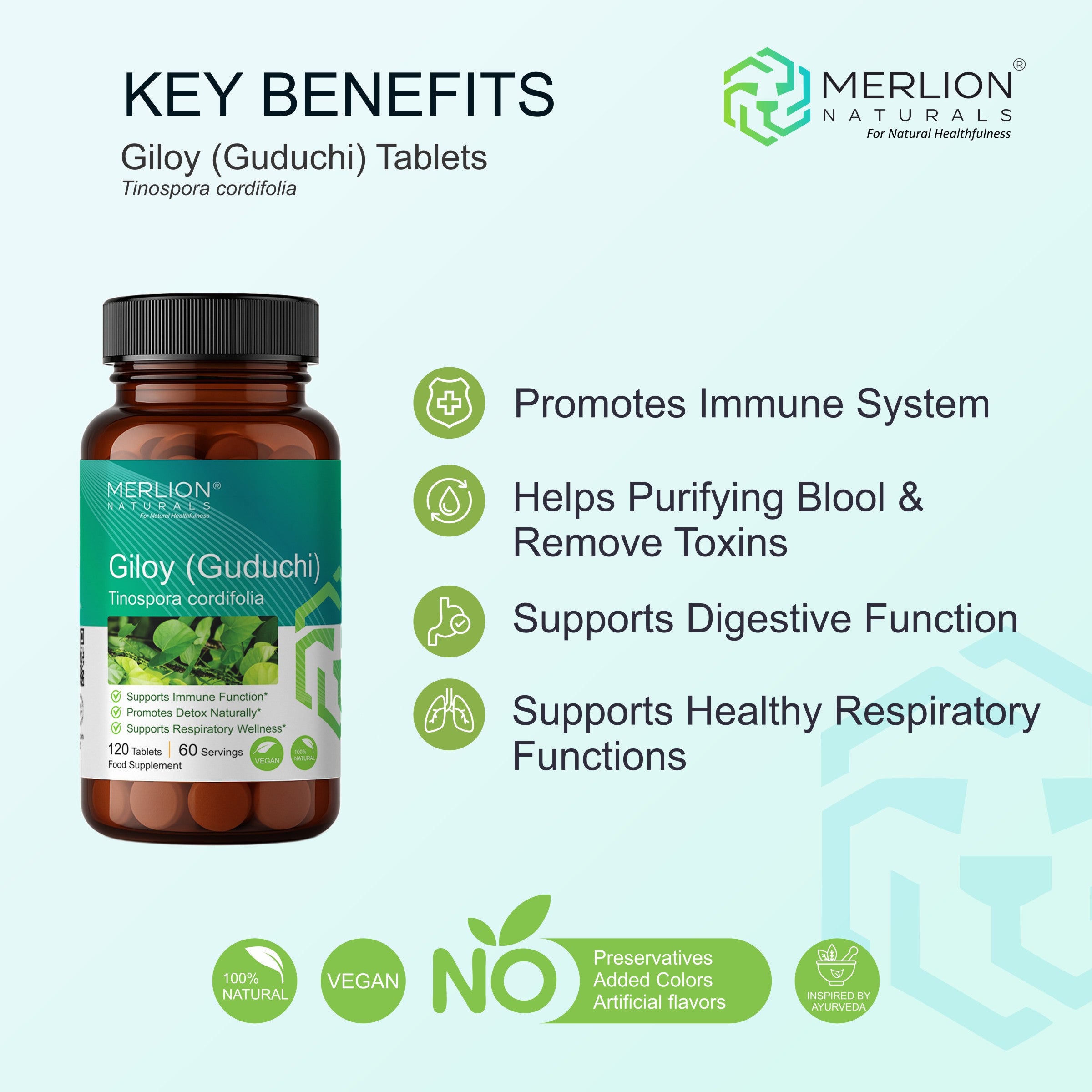 Giloy Extract Tablets | Guduchi / Tinospora cordifolia | 500mg