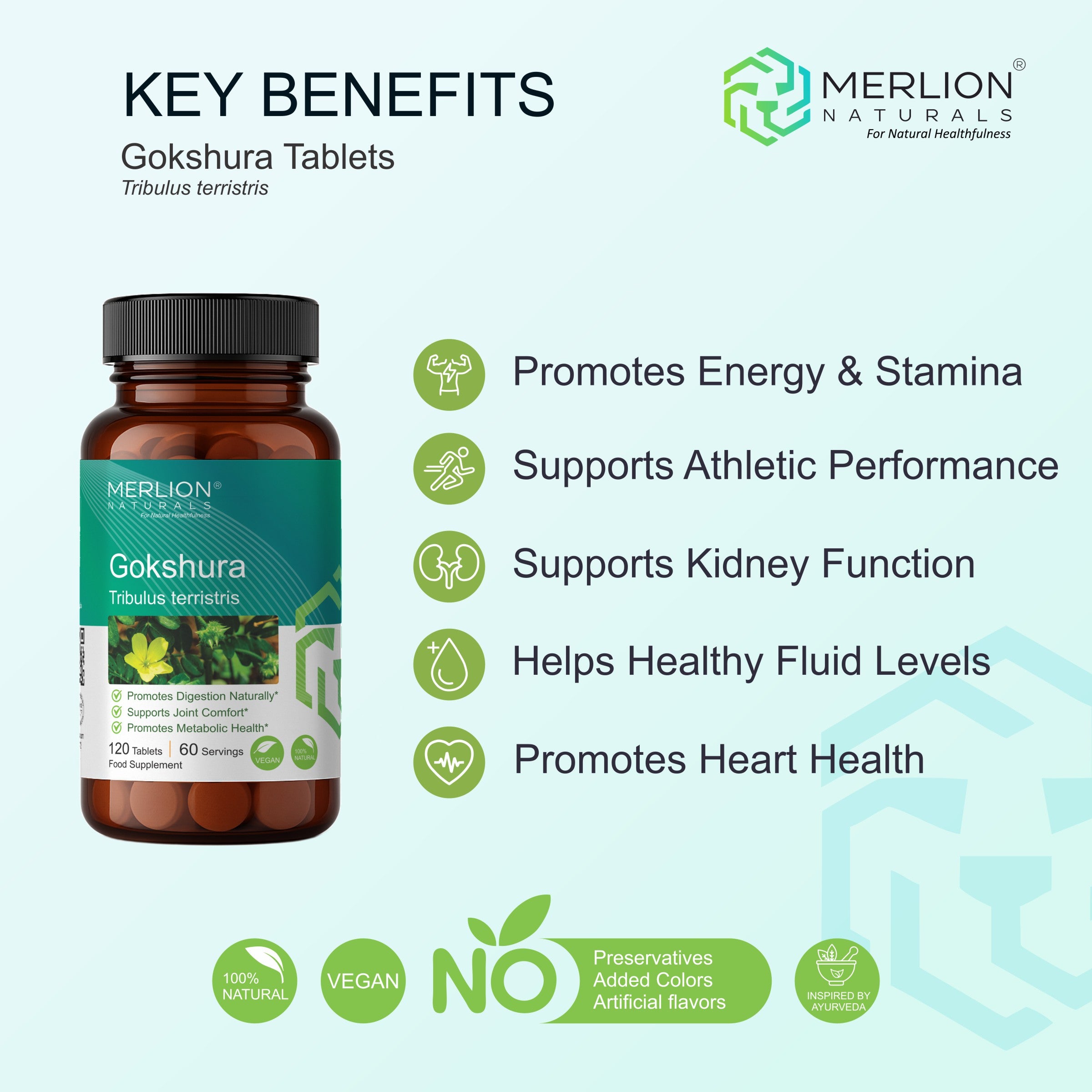 Gokshura Extract Tablets | Tribulus terrestris |  500mg