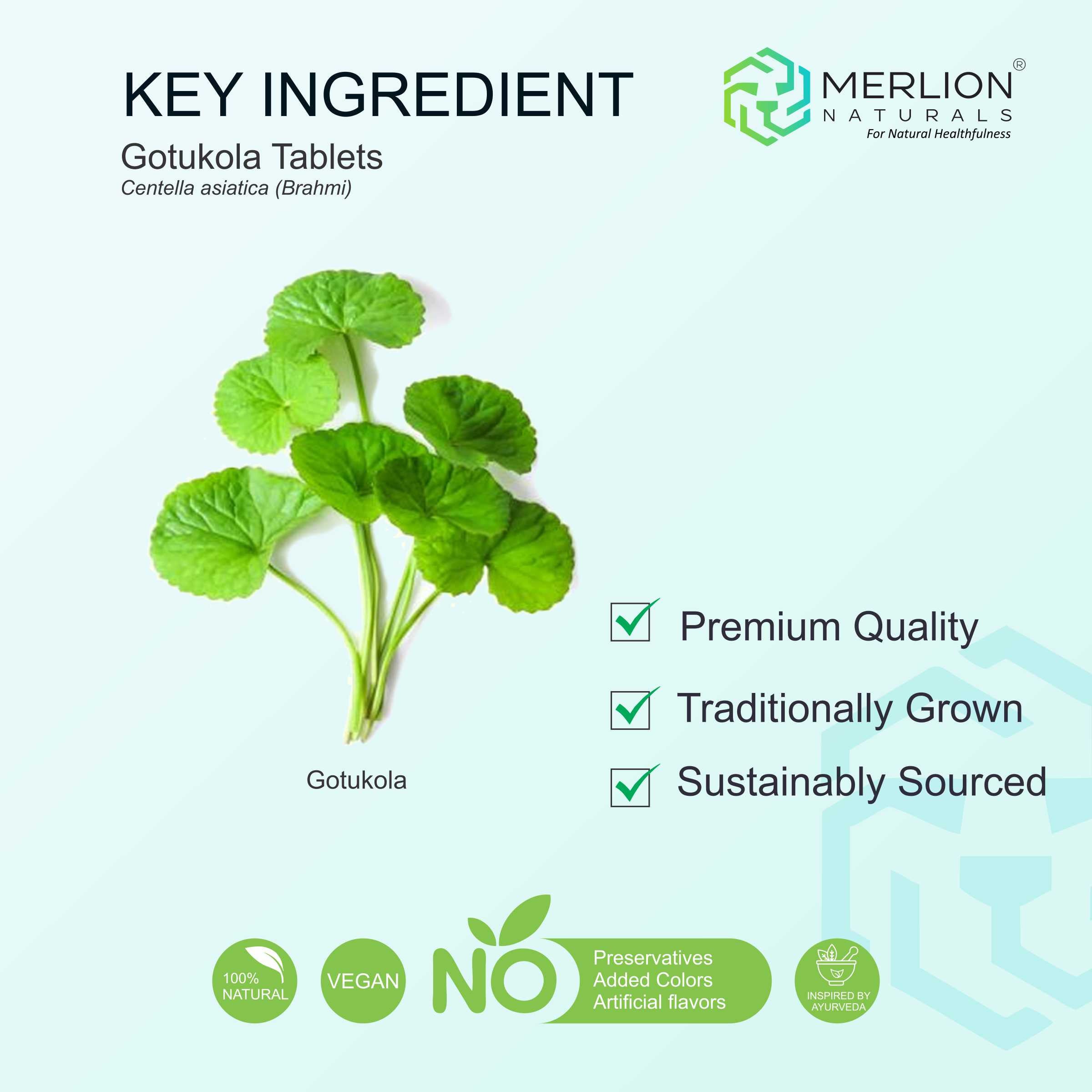 Gotu Kola Extract Tablets | Centella asiatica | 500mg