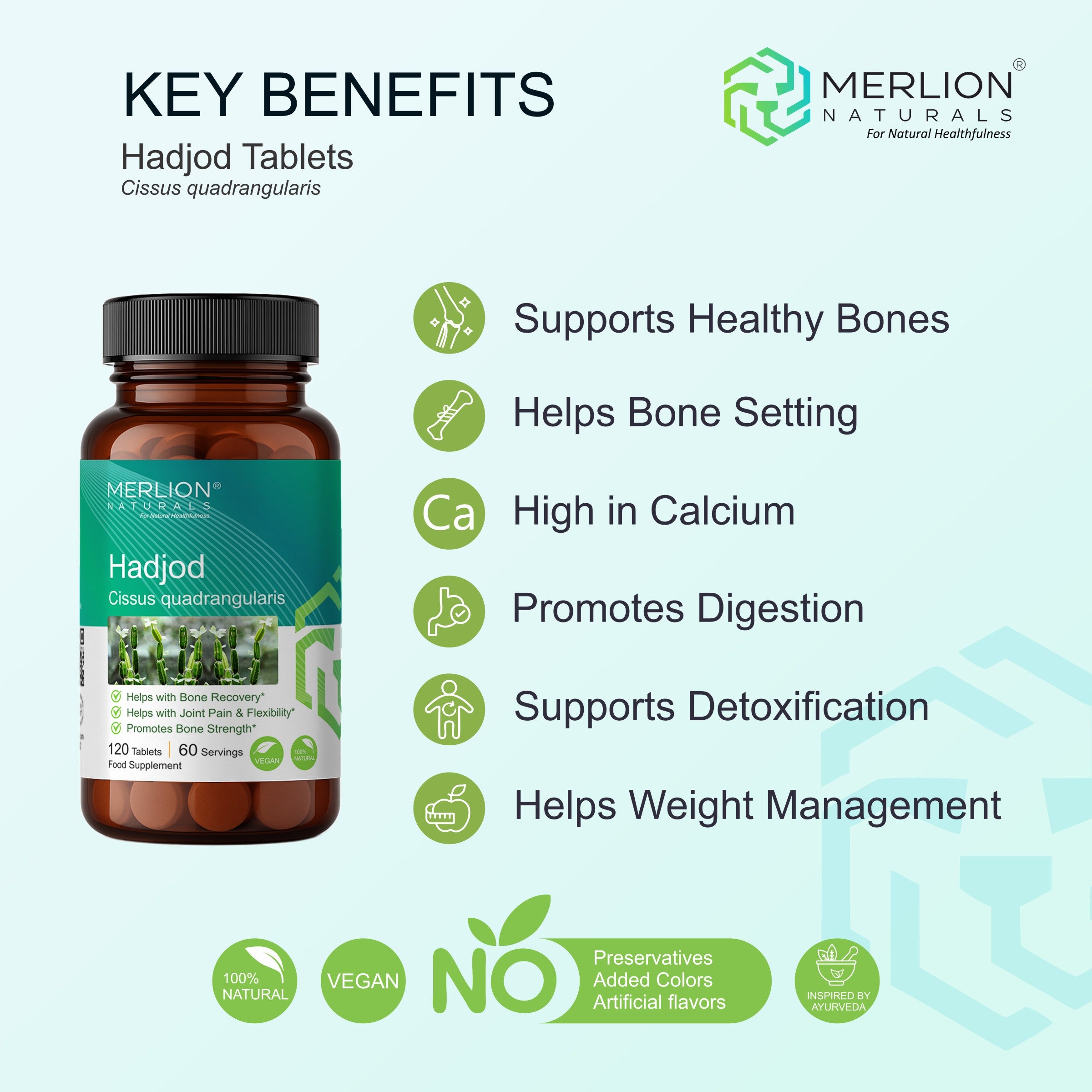 Hadjod Extract Tablets | Cissus quadrangularis | 500mg