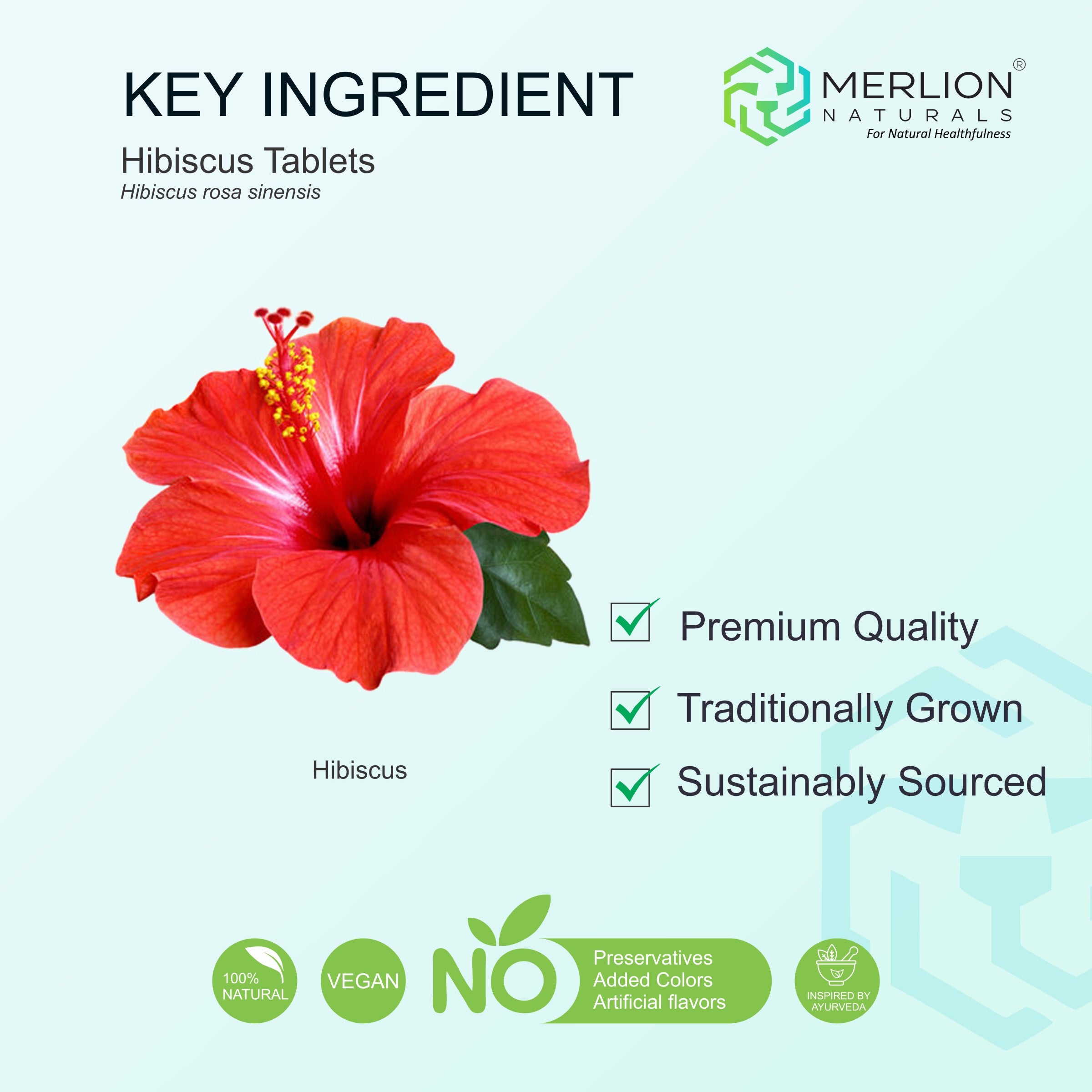 Hibiscus Extract Tablets | Hibiscus rosa sinensis | 500mg