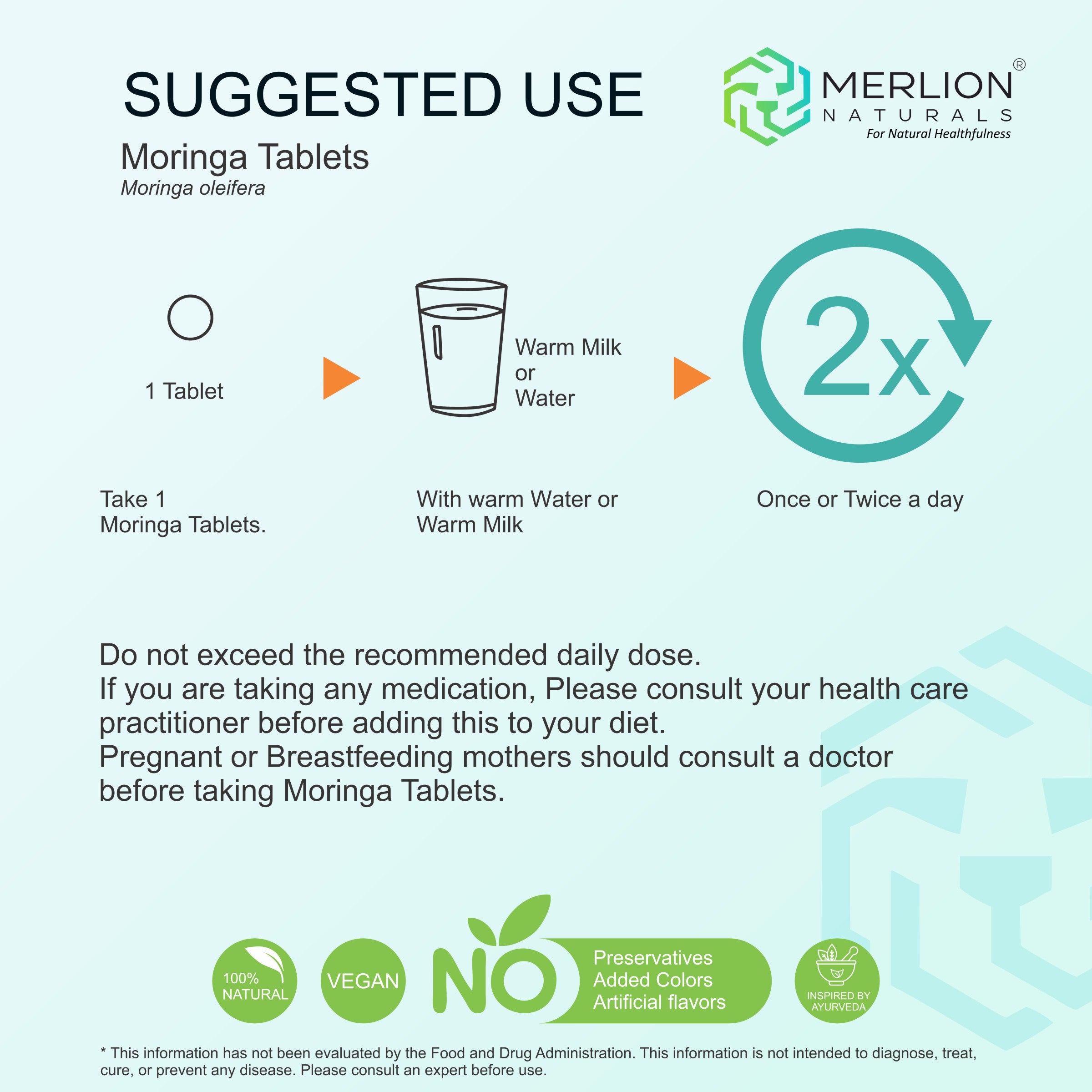 Moringa Extract Tablets | Moringa oleifera | 500mg