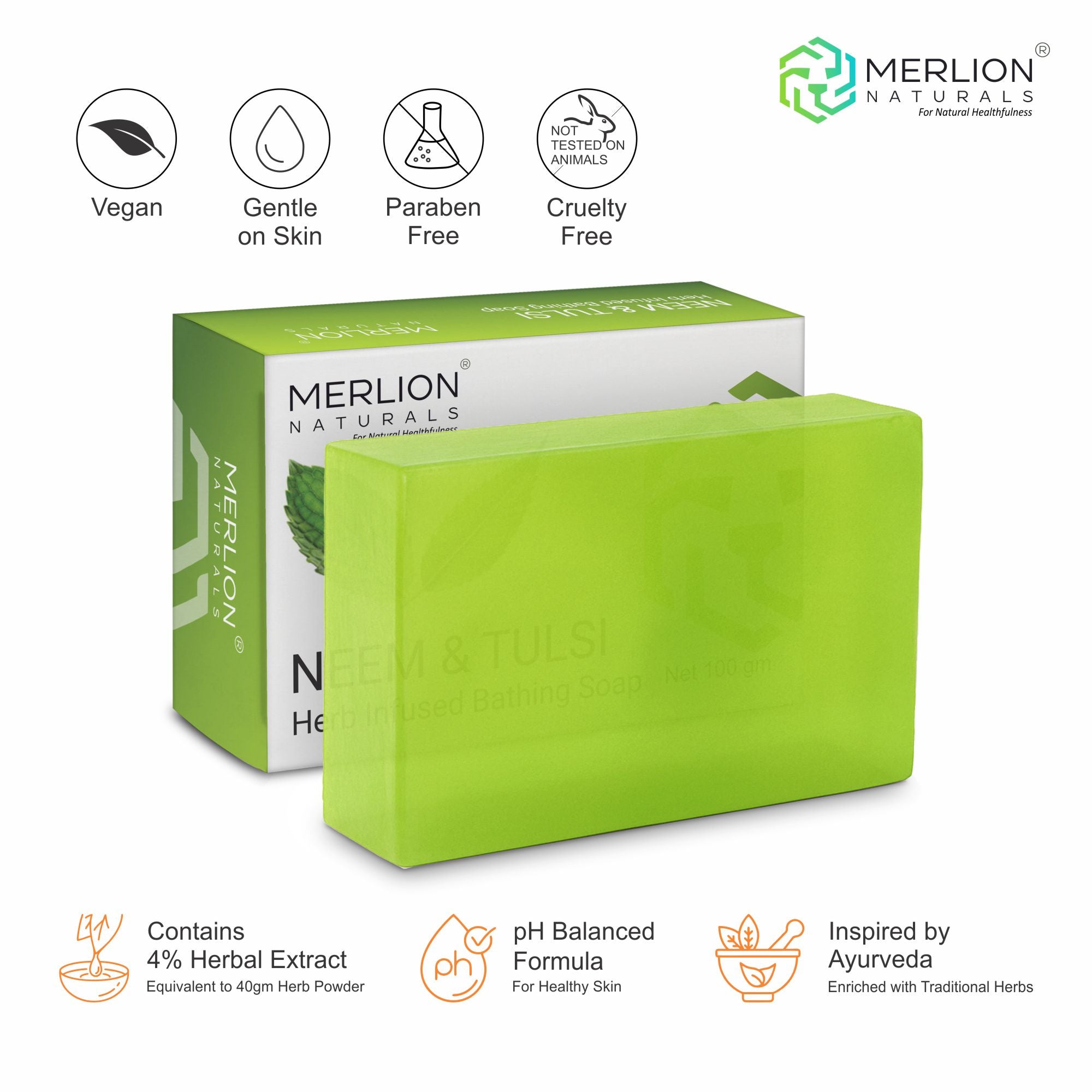 Neem and Tulsi Glycerine Soap (100gm x 3)