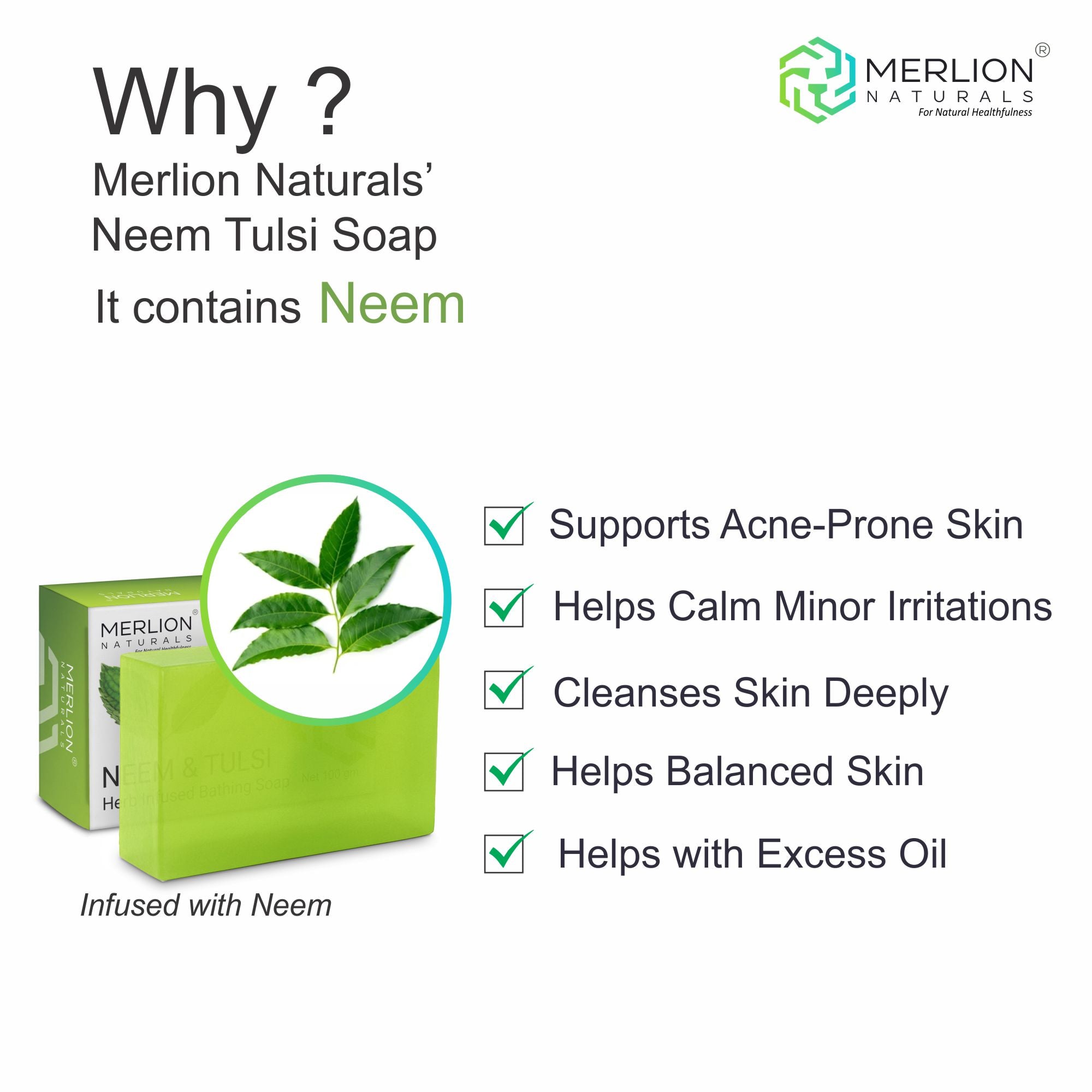 Neem and Tulsi Glycerine Soap (100gm x 3)