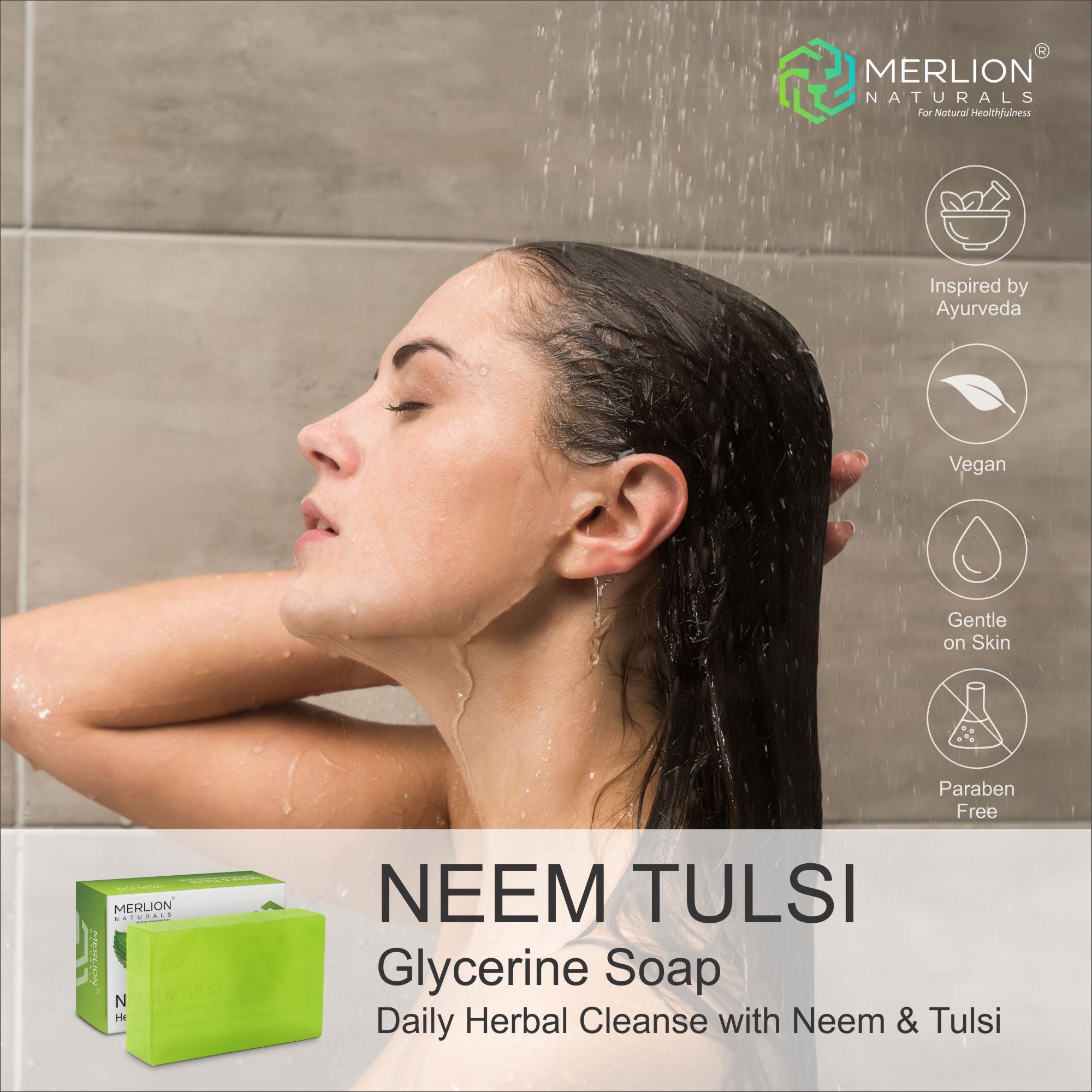 Neem and Tulsi Glycerine Soap (100gm x 3)