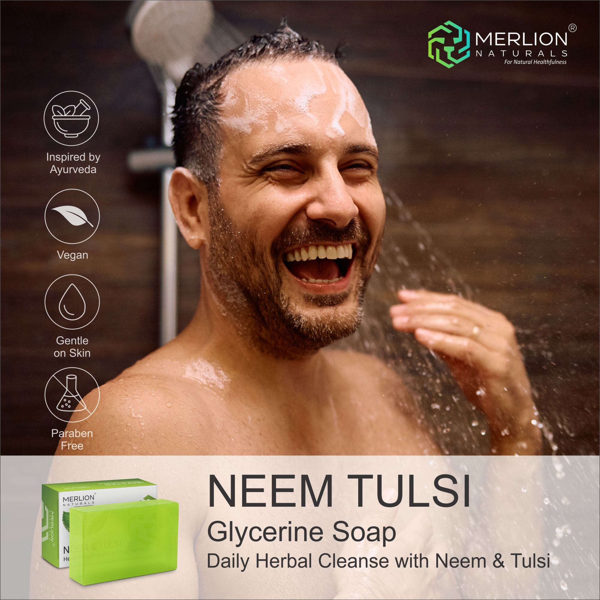 Neem and Tulsi Glycerine Soap (100gm x 3)