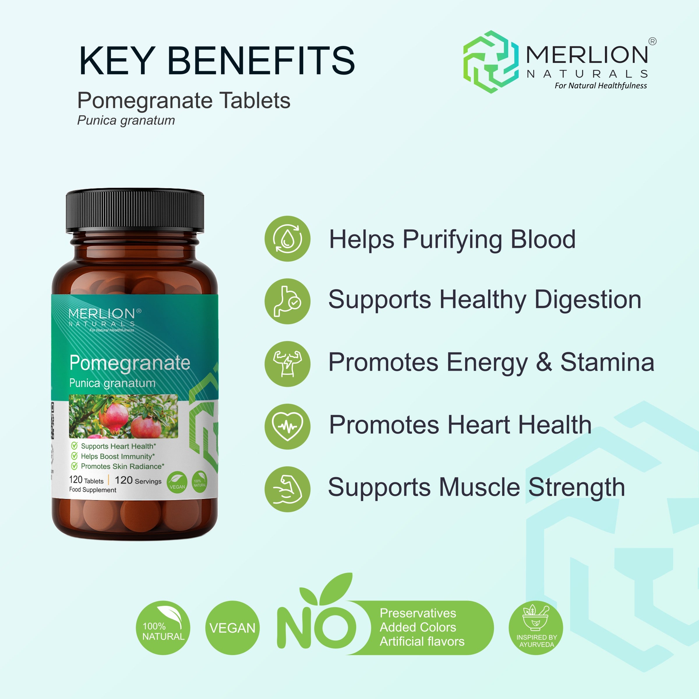 Pomegranate Extract Tablets | Punica granatum |  500mg