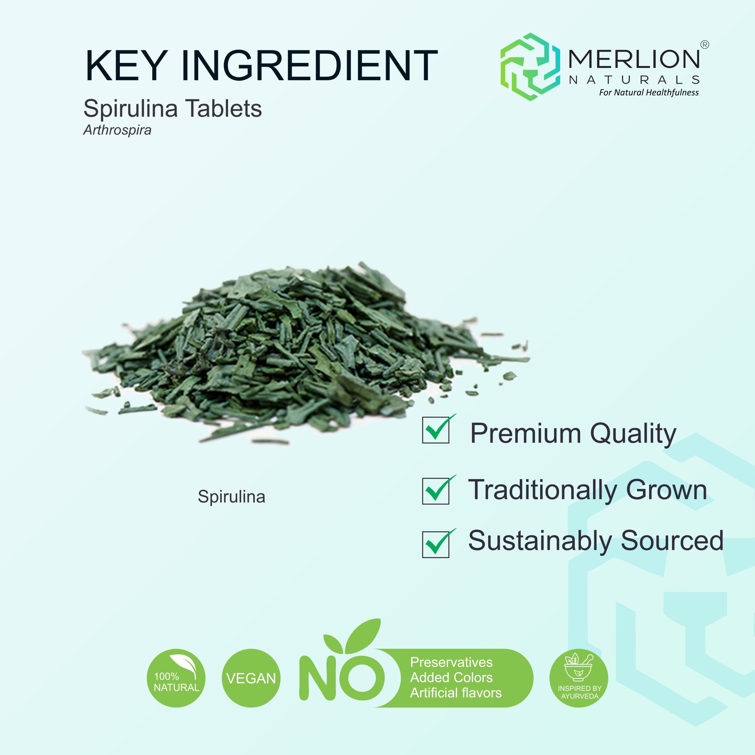 Spirulina Extract Tablets | Arthrospira | 500mg