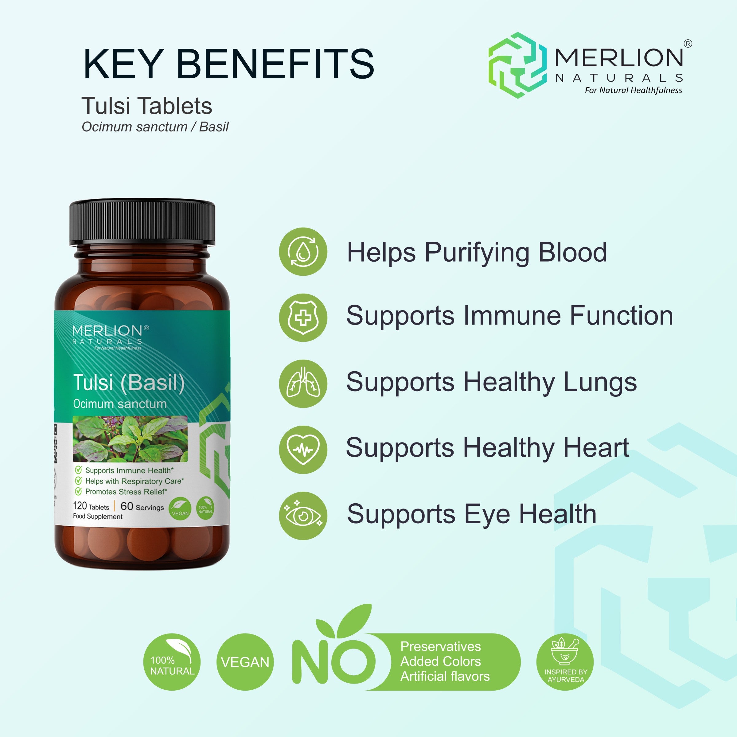Tulsi Extract Tablets | Basil / Ocimum sanctum | 500mg