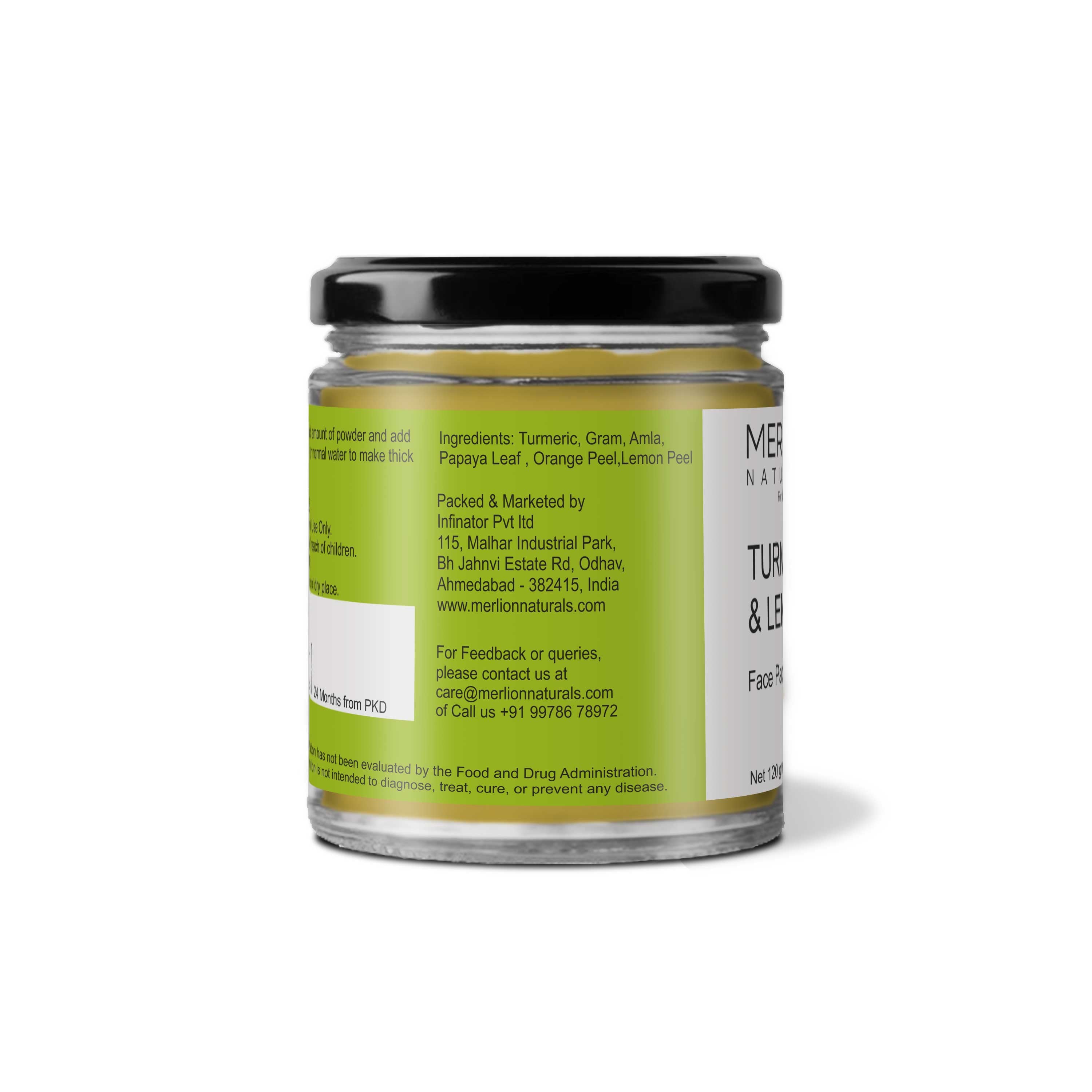Turmeric & Lemon Face Pack Powder 120gm