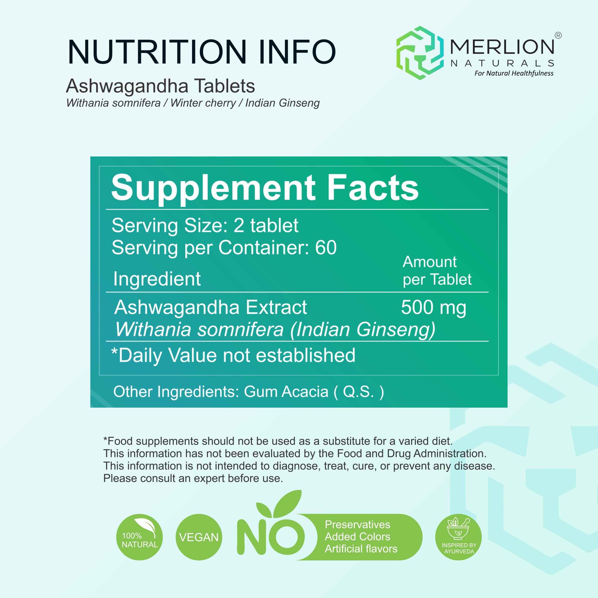 Ashwagandha Extra Strength Capslues | Withania somnifera | 1500mg