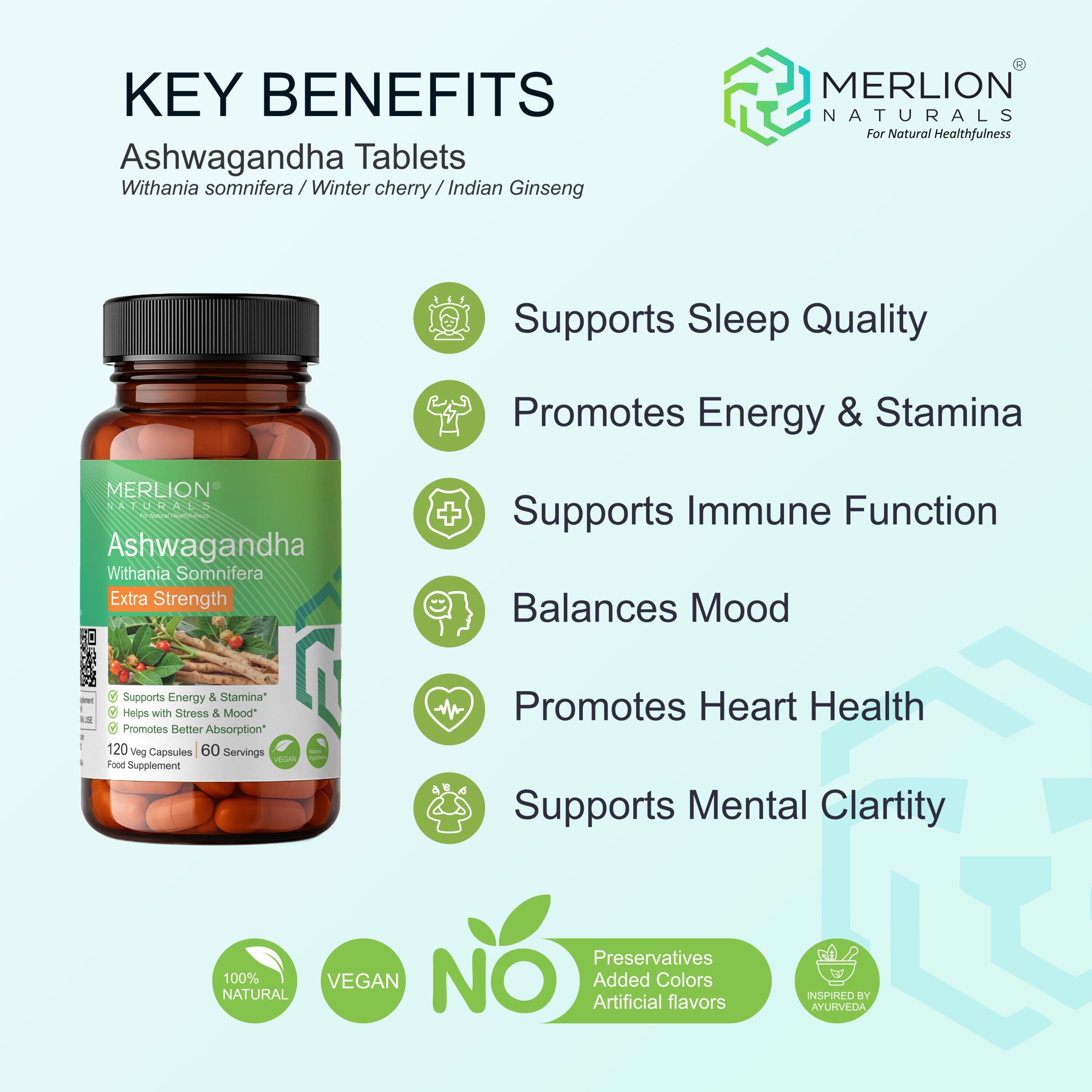 Ashwagandha Extra Strength Capslues | Withania somnifera | 1500mg