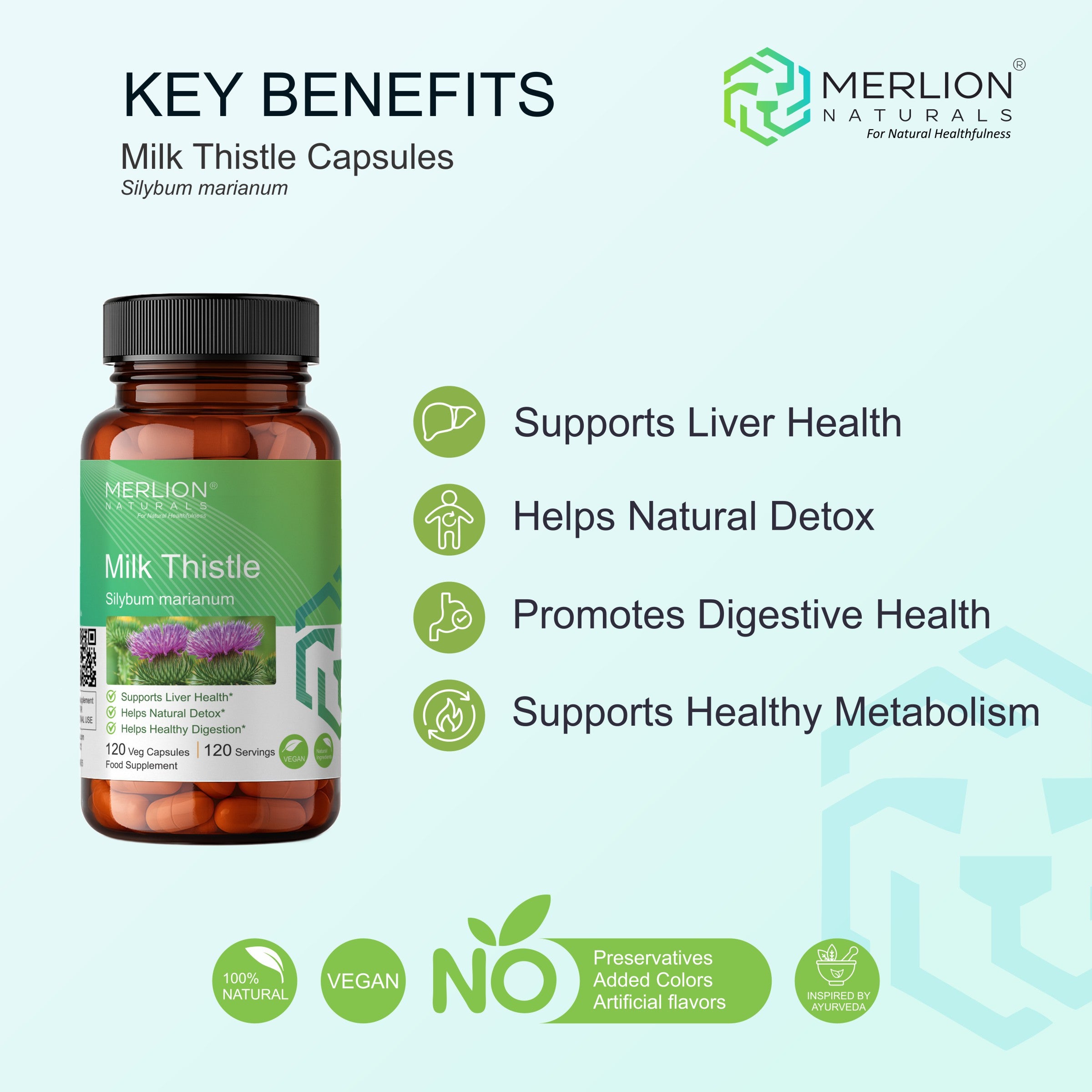 Milk Thistle Extract Capsules | Silybum marianum | 150mg (120 Capsules)