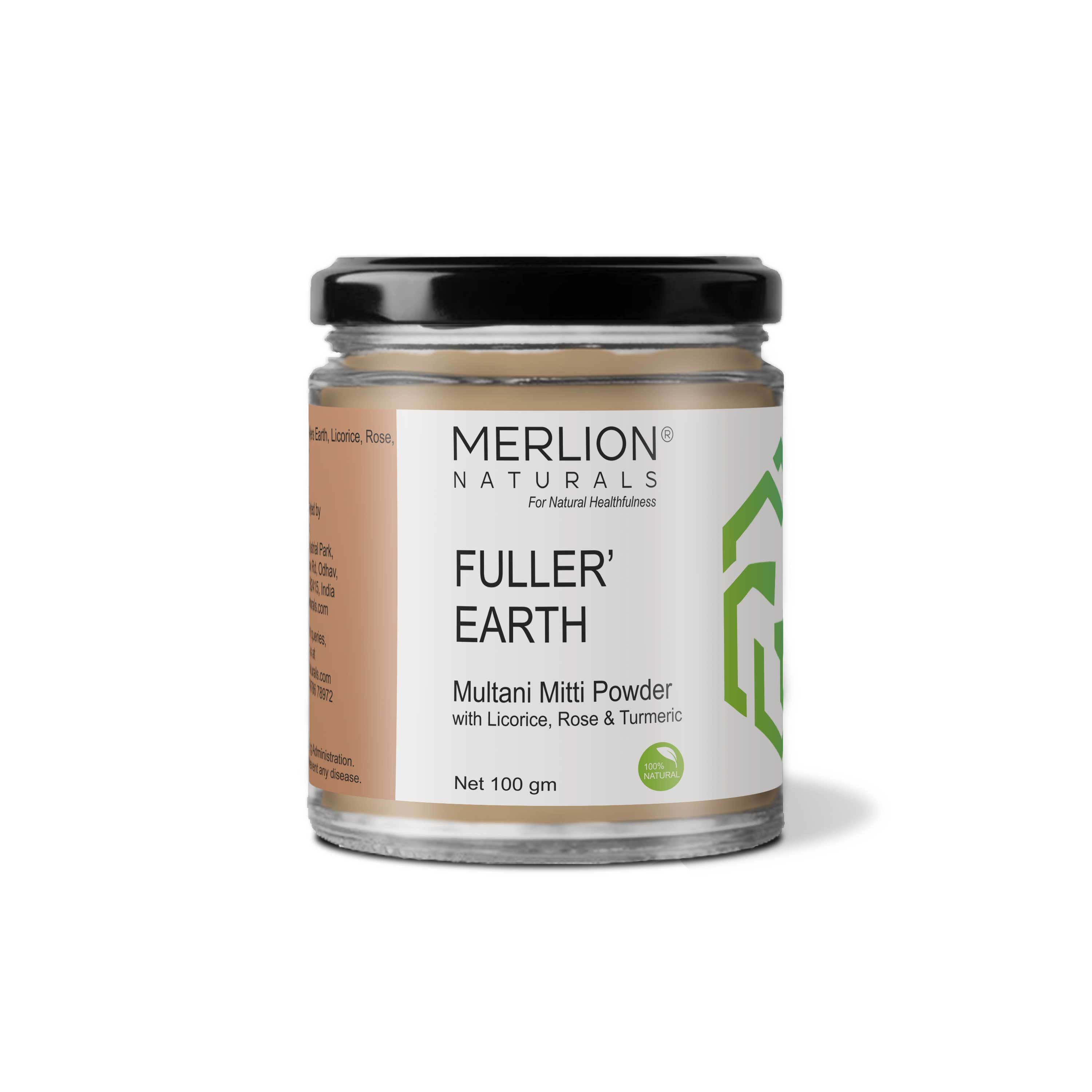 Fuller's Earth Powder, Multani Mitti with Sandal Wood, Turmeric, Licorice and Rose