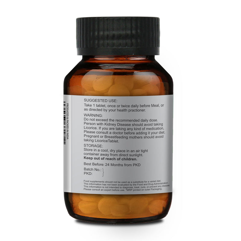 Licorice / Yastimadhu Tablets | Glycyrrhiza glabra | 500mg